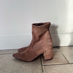 Le Pepe dusty rose/tan Suede Ankle Boots
